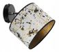 Light-Home WERONA Suspension/Applique abat-jour en tissu 20 cm gris/or moderne