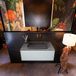 Mondiaz ERIN 80cm badmeubelset onderkast Clay met 1 lade + Wastafel RIDGE Dark grey