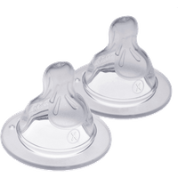 MAM Cross-Cut Teats, Suitable for 6+ Months, Bottle Teats with SkinSoft Silicone, Fits all MAM Baby Bottles, Baby Feeding Essentials, Pack of 2