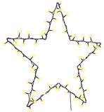 vidaXL Kerstverlichting ster silhouet 80 leds warm wit