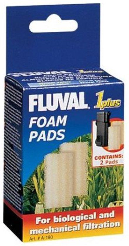 Fluval 1 + schuimrubberen cartridge standaard filtering