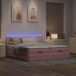 Maison Exclusive - Cadre de lit ottoman avec matelas rose, 180x200 cm, velours