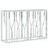 VidaXL Wandtafel 110x30x70 cm roestvrij staal en glas