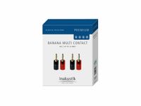Inakustik 0081471 kabel-connector 4 mm Banana Zwart, Rood