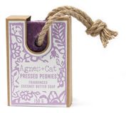 Ancient Agnes + Cat - Zeep aan een touw - Geperste pioenrozen - Handgemaakt – Vegan – Plasticvrij