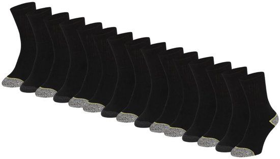 Morethansocks Werksokken - Katoen - Zwart - 3 paar