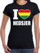 Bellatio Decorations Carnaval t-shirt I love Hedsjer voor dames - zwart - Heerlen - Carnavalshirt / verkleedkleding XS