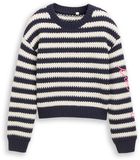 Tom Tailor Gebreide trui met streepmotief - Maat 164 - navy offwhite stripe pink