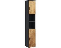 Kleankin Badkamerkast - Spaanplaat - 30x30x183cm - Eiken
