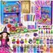 Ensemble de fabrication de potions magiques - 24 bouteilles - Cristaux et papillons - Pour filles de 6 à 12 ans