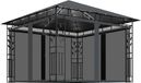 Pergola avec moustiquaire guirlande lumineuse LED 3x3x2,73 m anthracite