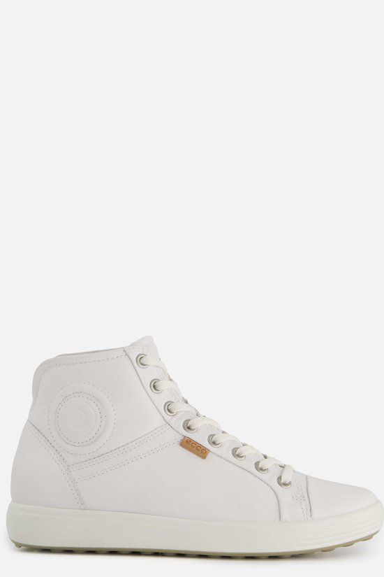 ECCO Soft 7 Dames Hoge Sneakers - Wit - Maat 38