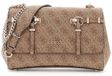 GUESS Leona Logo Convertible Xbody Flap Latte Logo Lichtbruin Schoudertas