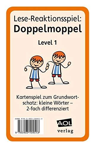 AOL-Verlag i.d. AAP LW Lese-Reaktionsspiel: Doppelmoppel Level 1: Kartenspiel zum Grundwortschatz: kleine Wörter - 2-fach differenziert (1. bis 4. Klasse)