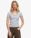 Superdry Athletic Essentials Haut Manches Courtes Rayé Bleu Taille : 42