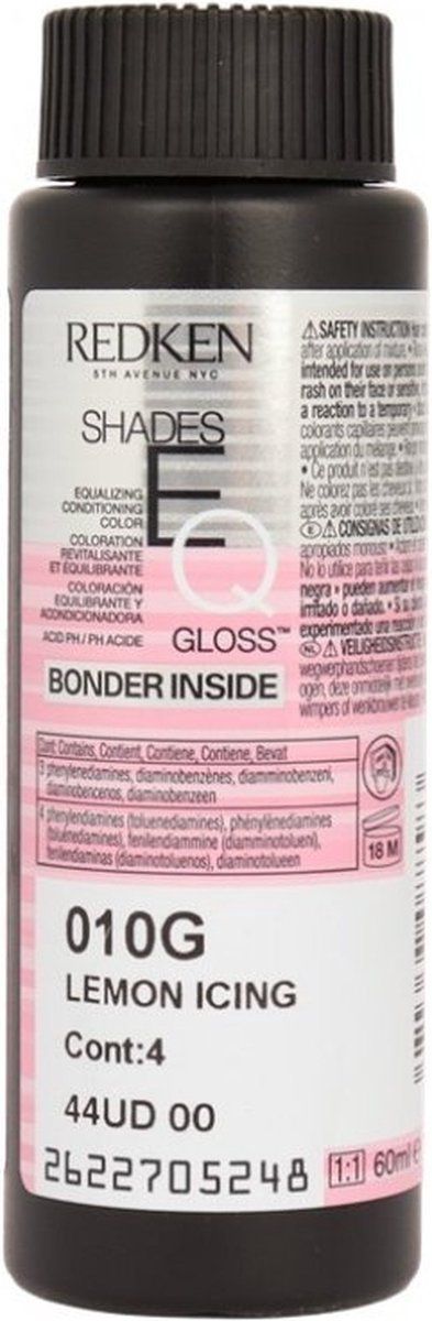 Redken SHADES EQ bonder inside #010G lemon icing 60 ml x 3 u - 3474637088583