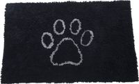 Dog Gone Smart Dirty Dog paillasson en microfibre, super absorbant, lavable en machine avec dos antidérapant, moyen, teinte noire