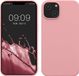 kwmobile telefoonhoesje geschikt voor Apple iPhone 14 - Hoesje met siliconen coating - Smartphone case in lichtroze