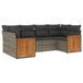 VidaXL Loungeset met kussens, polyrattan, grijs