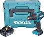 Makita DHP 490 T1J accu klopboormachine 18 V 65 Nm borstelloos + 1x oplaadbare accu 5.0 Ah + Makpac - zonder oplader
