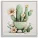 Mauro Ferretti Peinture Toile laquée avec cadre Cactus Jar -d 40×2,8×40 cm