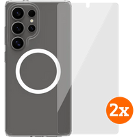 BlueBuilt Protective Cover Magneet Galaxy S25 Ultra Transparant + Protector Duo Pack