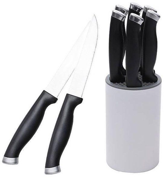 Renberg Steakmessen in Houder - RVS - 7-delig