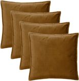 Atmosphera Coussin d'assise Sophia - 4x pièces - 45 x 45 cm - polyester avec fermeture éclair