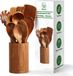 Bikolo Houten Keukengerei Set 10-Delig + Houder