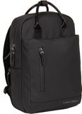 New Rebels Unisex Harper Miami Rugzak - 9L waterdichte rugzak met dubbele sluiting - 13 inch laptopvak - Waterafstotende ritssluiting - Gewatteerde riemen, ideaal voor werk & school - Zwart