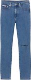 Calvin Klein Jeans Dames Lange Mouwen Shirt Katoen 78% Polyester 20% Elastaan 2% Blauw 29/SH