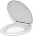 StarTech OvaToilet Toiletzitting - Ovaal met automatische zitting - Antibacteriële Duroplast - Magnetische kinderzitting - Draagvermogen: 150 kg - RVS scharnieren - Wit