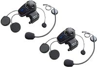 Sena SMH10 Bluetooth-communicatiesysteem voor motorfietsen met kabel- en zwanenhalsmicrofoon, dubbele verpakking
