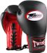 Twins BGLL1 – Gants de boxe lacets cuir véritable noir/rouge | Authentique qualité thaïlandaise 10oz
