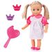 Bayer Design 93335AJ Karlene, functionele pop, interactieve pop, met slaapogen, spreekt 50 zinnen, 33 cm, accessoires, blond haar