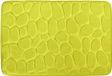 MSV Badmat Antislip – Zachte Badkamermat met Kiezelsteenmotief – Absorberend – Douchemat voor Badkamer – Lime – Microfiber – 50 x 80 cm