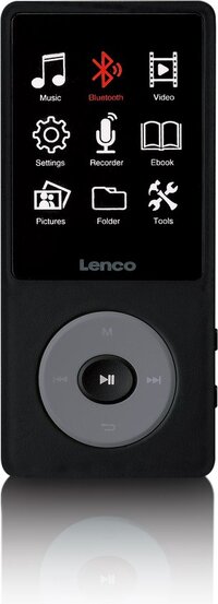 Lenco Xemio-860BK - MP3/MP4 speler met Bluetooth en 8GB intern geheugen - Zwart