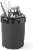 HENDI Tafelafvalbak of bestekhouder – zwart – melamine – Ø130x(H)160 mm