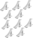Merkloos / Sans marque Wan GmbH 10 Stuks Koelkast Clips voor Vriezerplanken Aluminium Planksteunen met Gebogen Zwaluwstaartontwerp