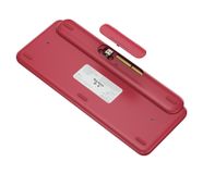 Logitech POP Keys Mini Draadloos Bluetooth Mechanische QWERTY Italiaans Bordeaux Rood Roze Rozenkleur