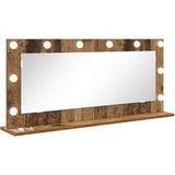 Miroir de vanité rectangulaire bois ancien 100 x 45 x 18 cm