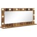 Miroir de vanité rectangulaire bois ancien 100 x 45 x 18 cm