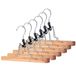 KADAX Houten Kleerhanger, Ruimtebesparende Hanger voor Broeken, Jeans, Rokken en Shorts, Antislip Hanger met Draaibare Haak voor het Organiseren van Kleding (Set van 12)