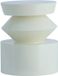 Light & Living DHOTI table d'appoint bois laqué crème Ø39,5x50 cm