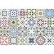 Ambiance Sticker Zelfklevende tegelstickers ornamenten oude cementtegels tegels muursticker badkamer en keuken | 24 stuks van 15 x 15 cm