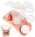 Unyqoos® Moule à glaçons en silicone pour grosses boules de glace rondes, rose