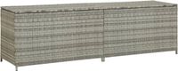 vidaXL Tuinbox Poly Rattan Grijs 200x50x60 cm