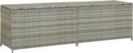 vidaXL Tuinbox Poly Rattan Grijs 200x50x60 cm