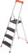 Songmics Ladder met 4 brede treden van Aluminium