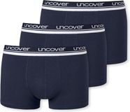Uncover Schiesser Uncover 3-Pack Heren Boxershorts Marine Blauw Katoen Elastaan 3XL